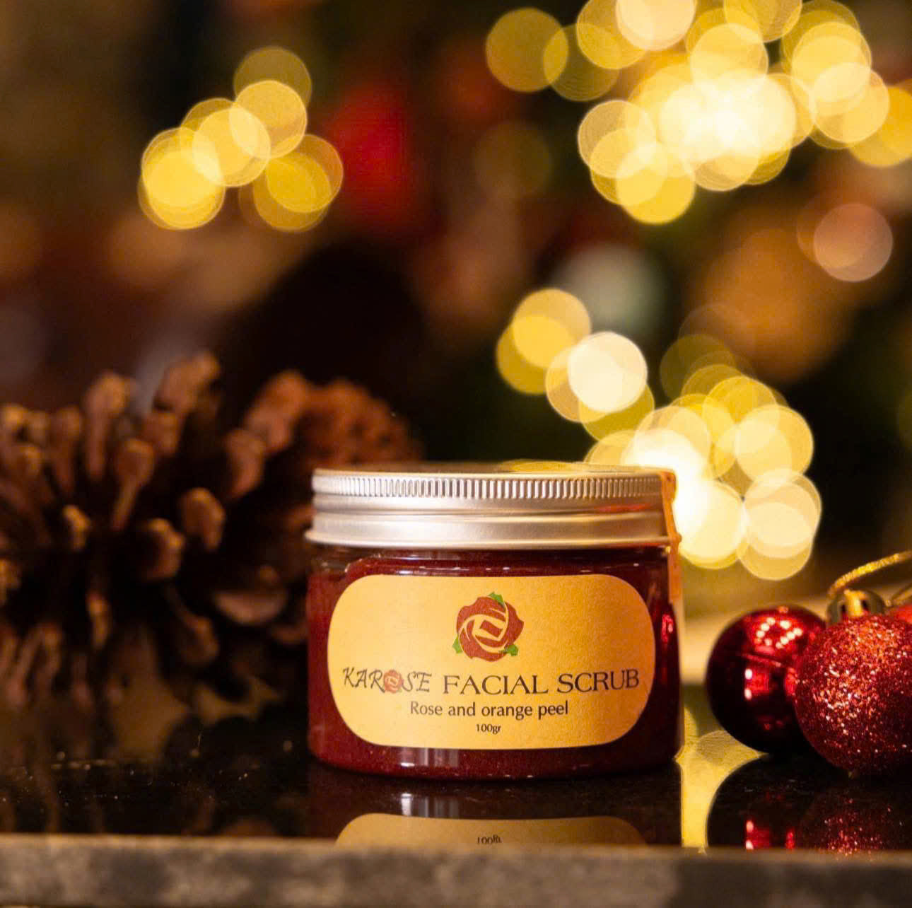 ORGANICS USDA Certified Facial Scrub 3.5oz (100gr) from Unique Vietnam Ancient Roses and Orange Peel, Exfoliating Facial Cleanser, Blemished Skin Care, Natural Exfoliant, Vegan Beauty Exfoliator, Gentle Face Scrub Formula 100% Natural